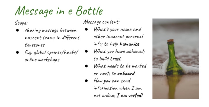 A message in e Bottle