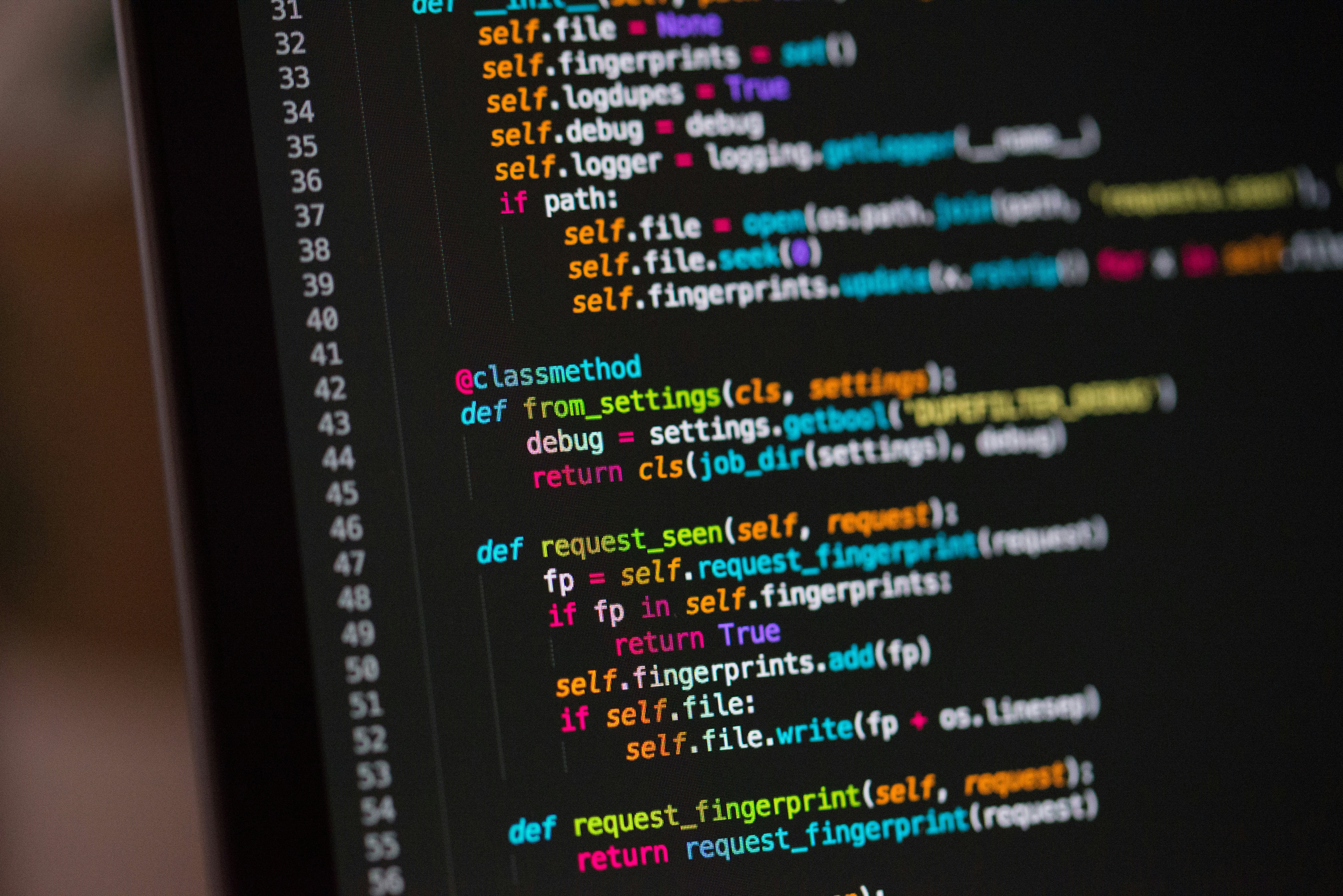 Photo of Python code within an IDE