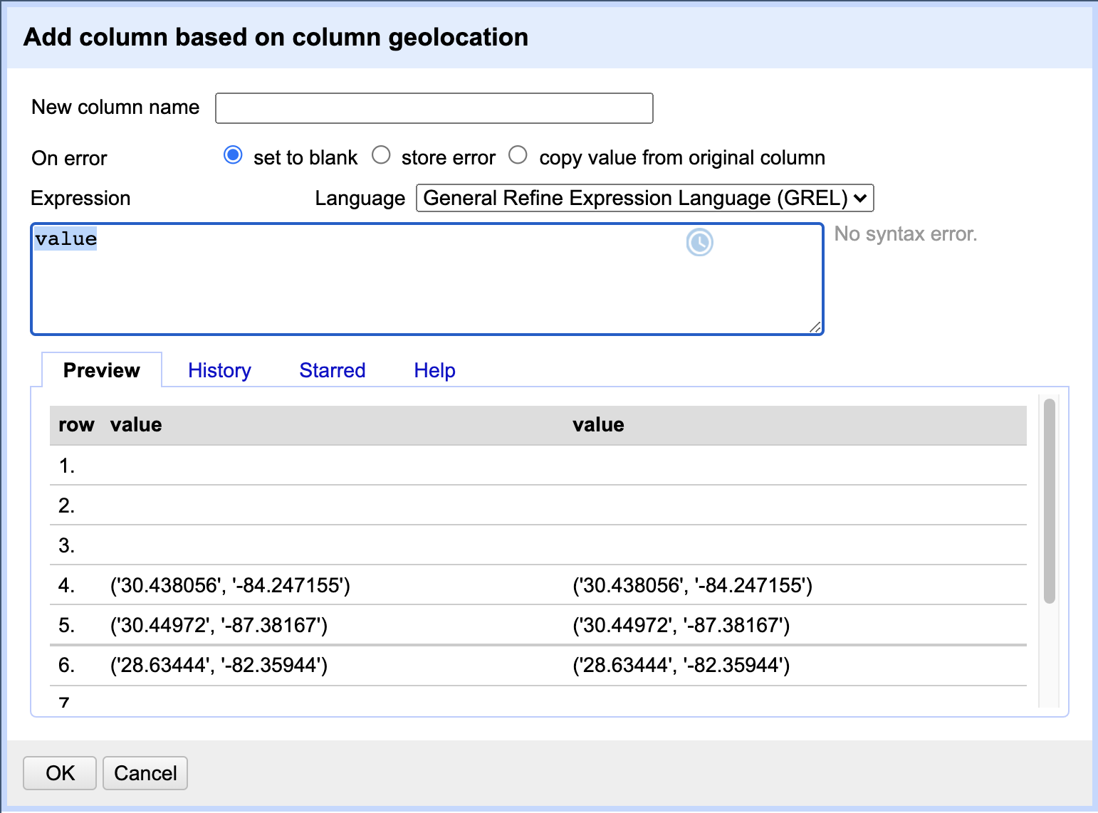 Duplicate column functionality